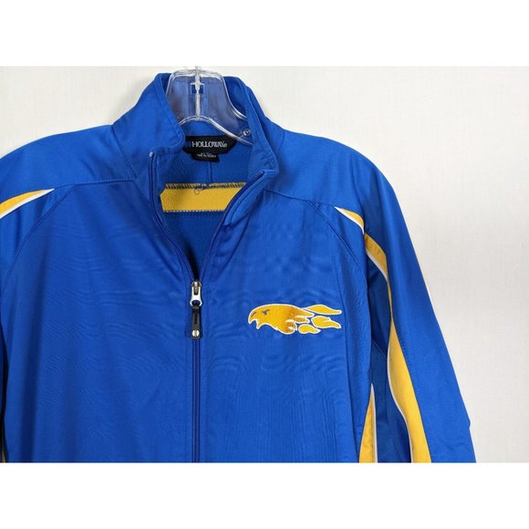 Holloway Athletic activewear blue yellow zippered men jacket Large - Picture 5 of 10